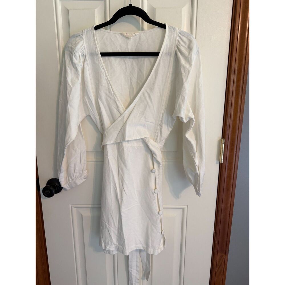 Franco ivory wrap dress size s